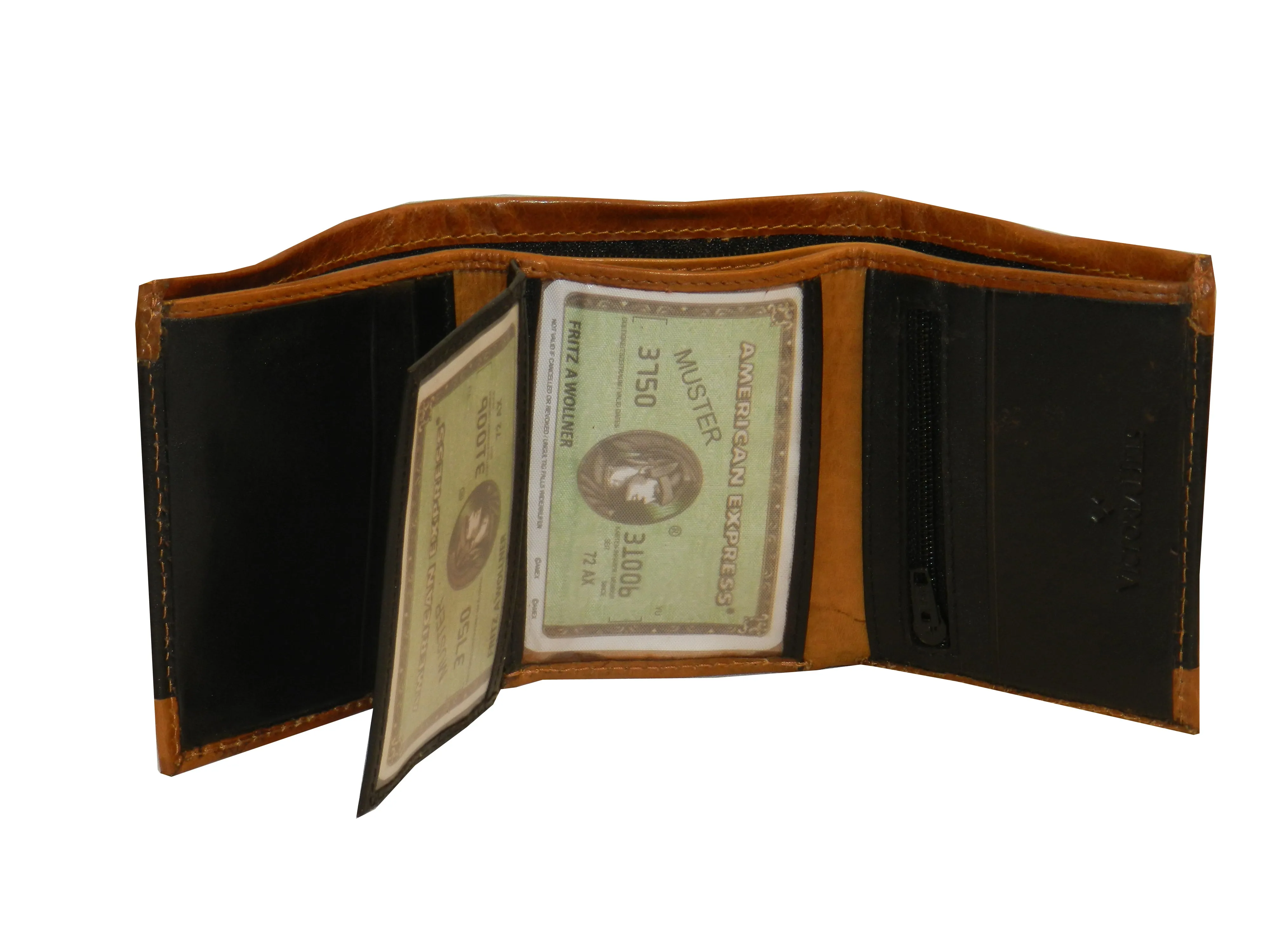 Trikon 8 Card Trifold Wallet Full Elastic #1093N [Elastic]