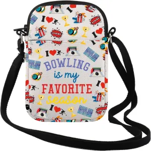TSOTMO Bowling Is My Favorite Season Crossbody Bag Bowling Gift Bowling Lover gift Game Day Sports Gift