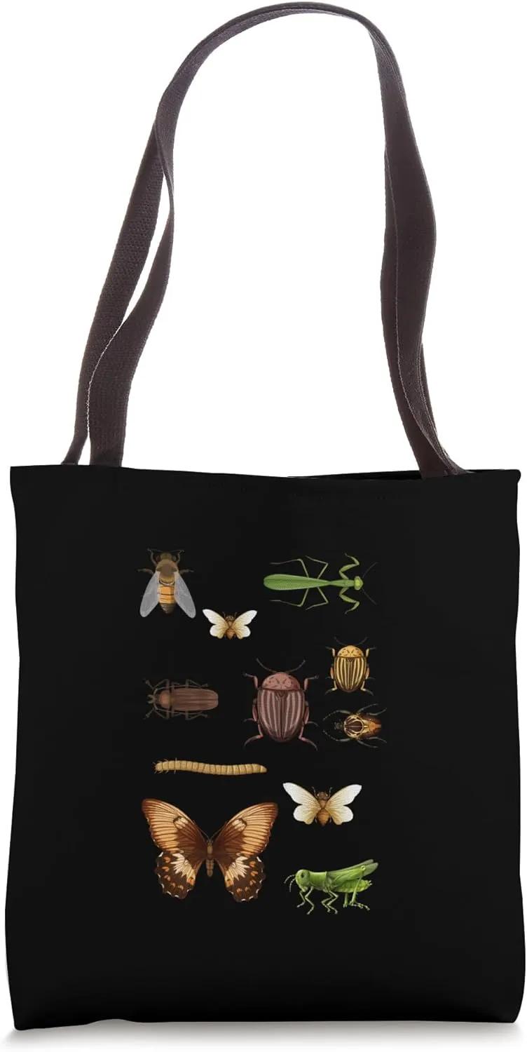 Types of Bug Butterfly, Bee, Grasshoppers Entomologists Tote Bag