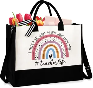 UAREHIBY Teacher Appreciation Gifts for Women with Tote Bag,Back To School Gift,Thank You Teacher Gifts from Student