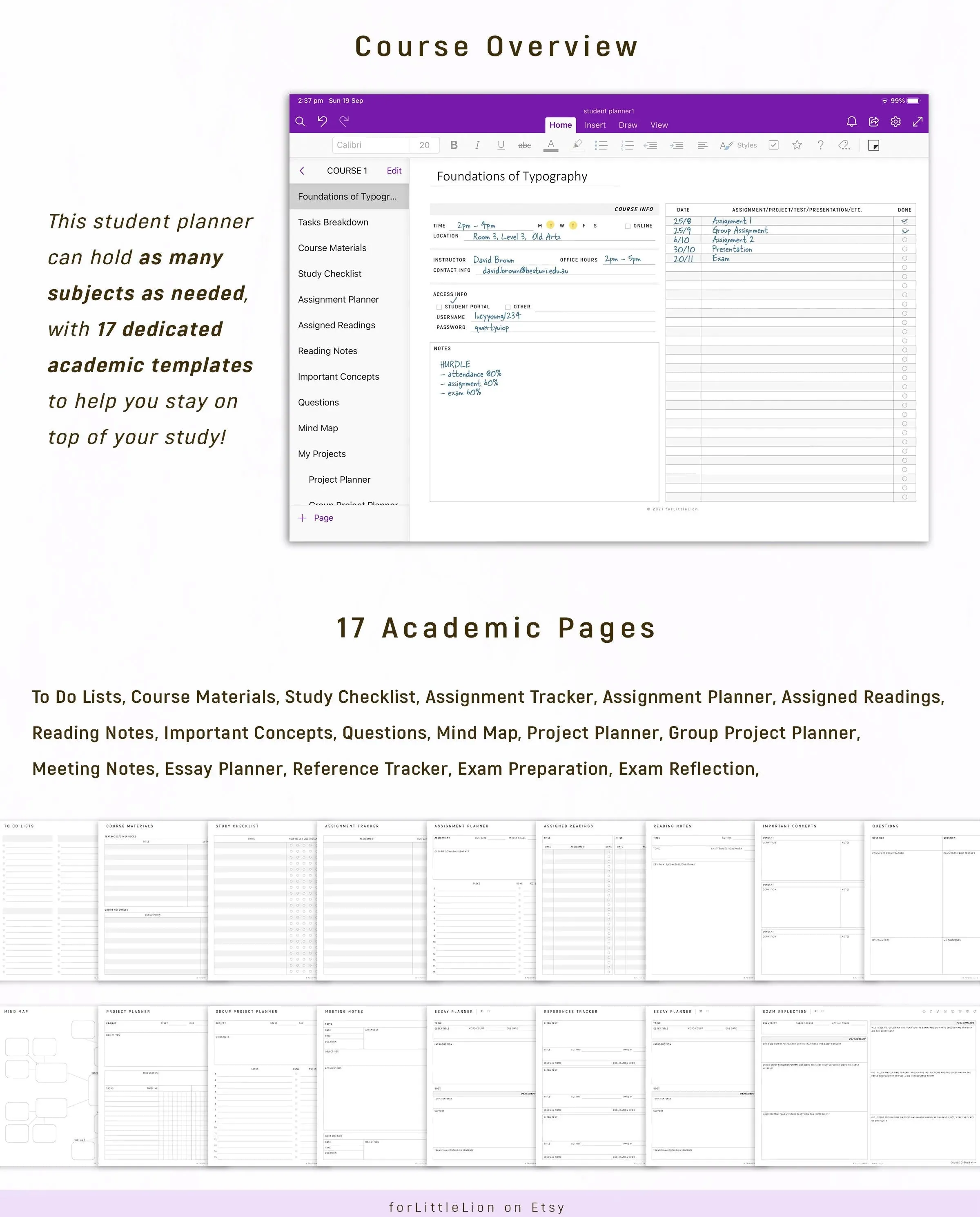 Ultimate OneNote STUDENT Planner 2025 2026