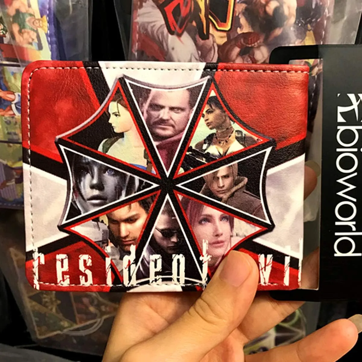 Umbrella Corporation Themed Logo PU Leather Wallet Bi-fold Wallet for Men (style A)