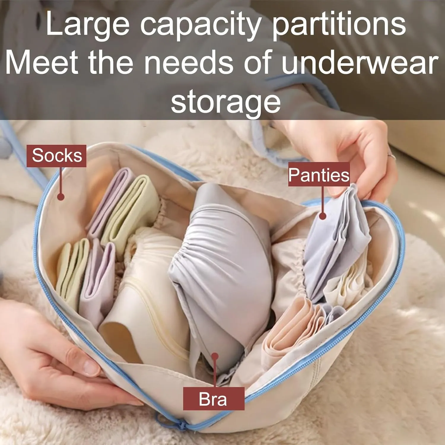 Underwear Garment Bag, Spherical Lingerie Garment Bags for Storage, Portable, Suitable for Storing Underwear, Panties, Socks(Pink)