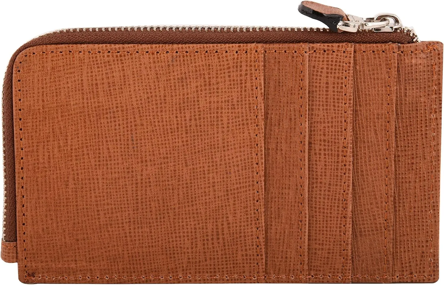 Unisex Genuine Leather Coin Purse Pouch Change Purse With Zipper For Men Women - Tan