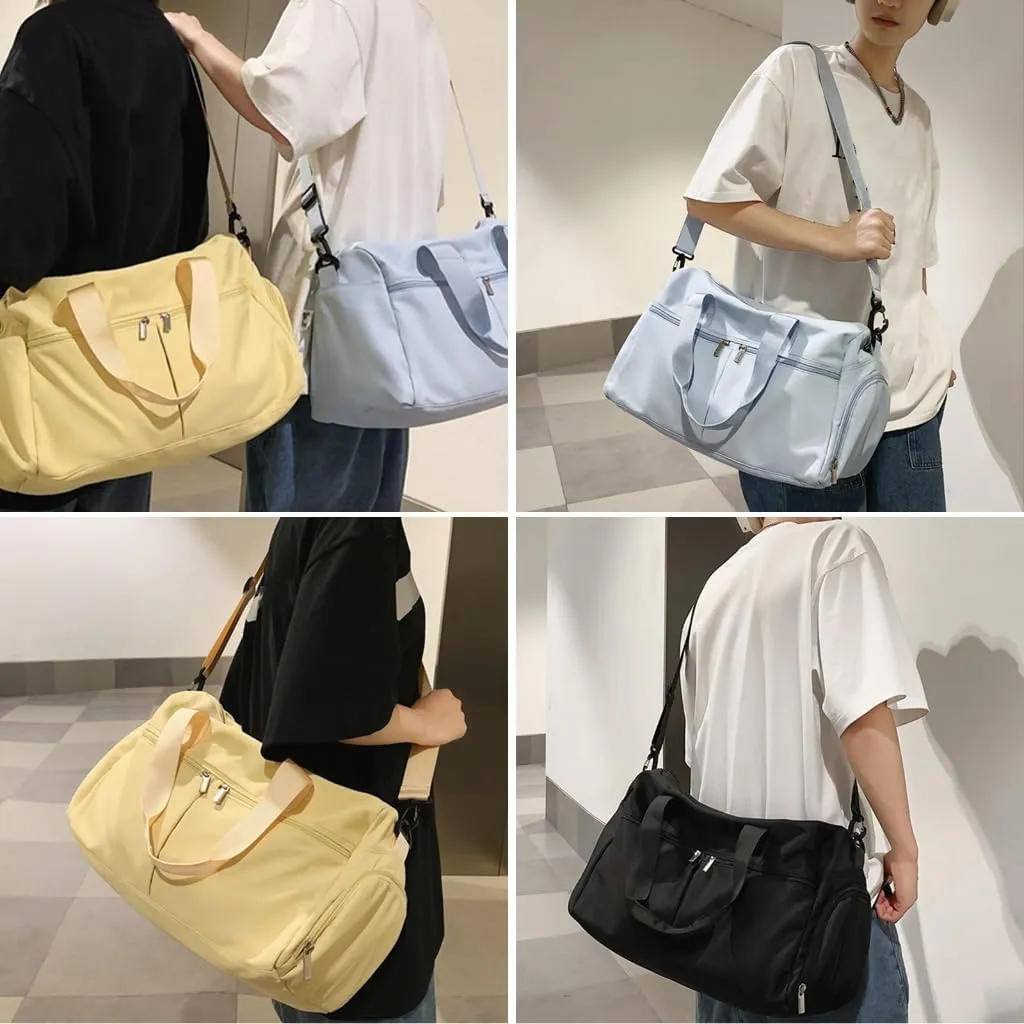 Unisex Workout Crossbody Bag Large Capacity Yoga Sports Solid Shoulder Handbag