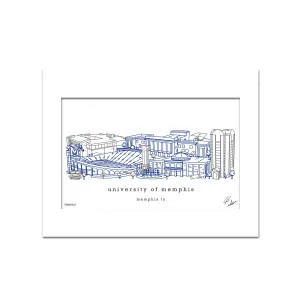 University of Memphis Minimalist Matted Frame