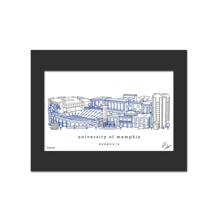 University of Memphis Minimalist Print