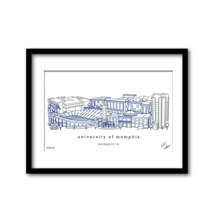 University of Memphis Minimalist Print