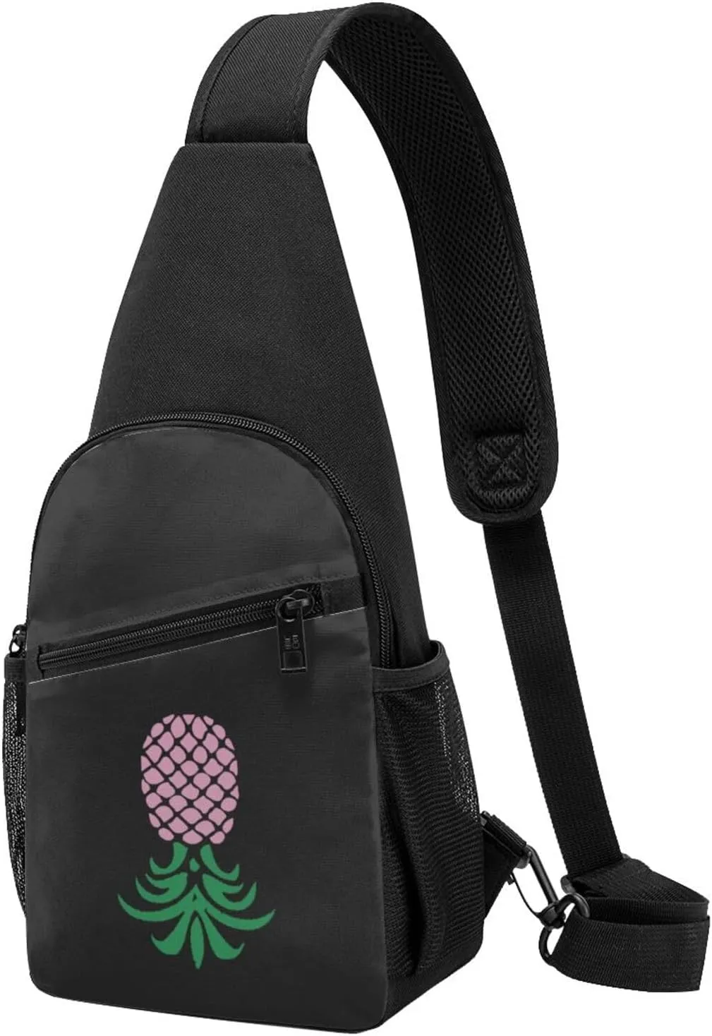 Upside Down Pineapple Unisex Chest Bag Lightweight Crossbody Shoulder Bag Travel Pocket