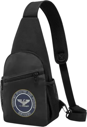 Us Air Force Retired Colonel Unisex Chest Bag Lightweight Crossbody Shoulder Bag Travel Pocket
