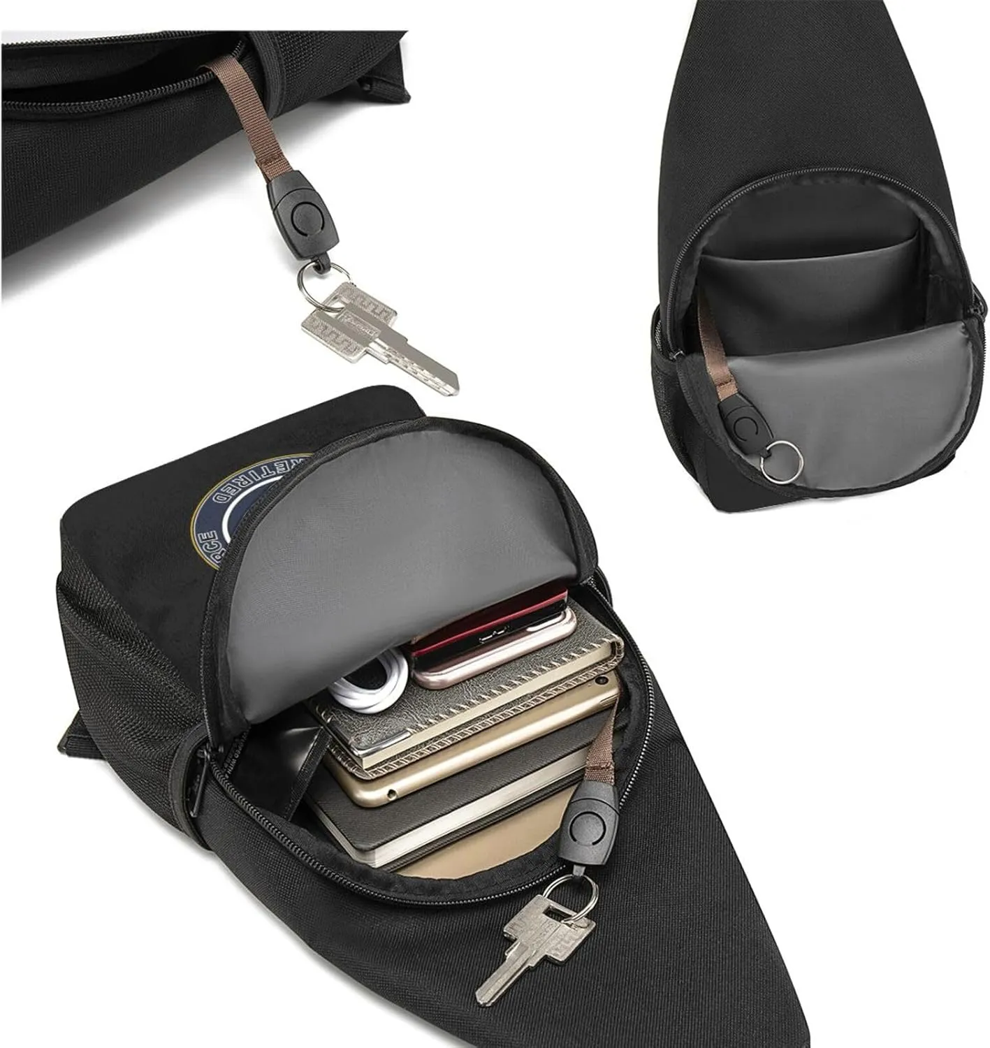 Us Air Force Retired Colonel Unisex Chest Bag Lightweight Crossbody Shoulder Bag Travel Pocket