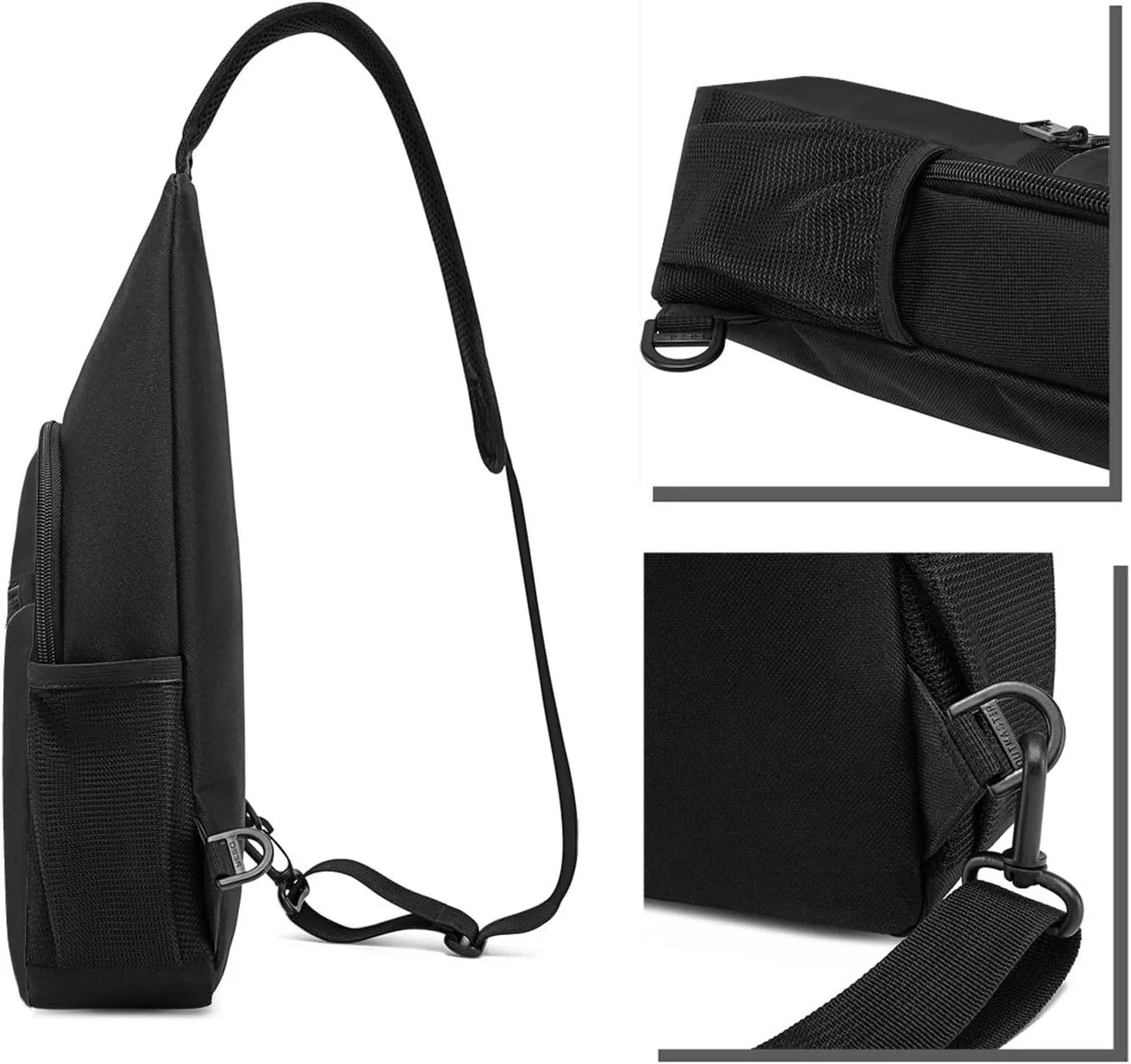 V Peace Sign Victory Hand Unisex Chest Bag Lightweight Crossbody Shoulder Bag Travel Pocket
