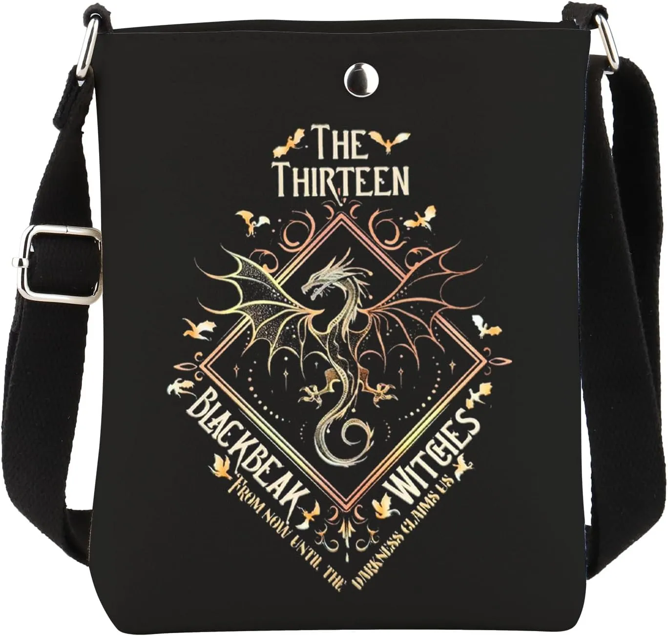 VAMSII Book Inspired Gift Throne Of Glass Crossbody Bag Gift For Readers Glass Fiction Fan Gift