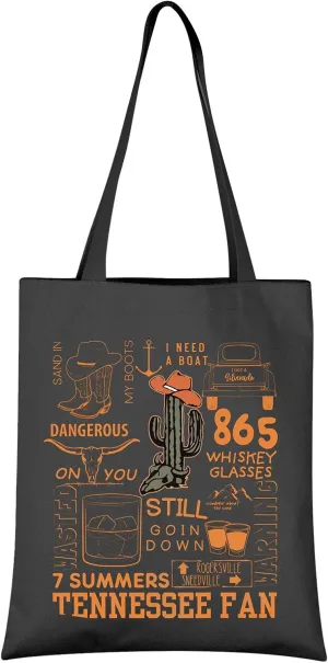 VAMSII Country Music Tote Bag Singer Lyric Inspired Gift Singer Merchandise Singer Fans Gifts (865 tote)