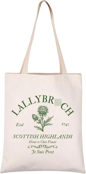 VAMSII Outlander Books Gift Outlander Merchandise Tote Bag Scotland Gifts For Women (LALLYB 1743 tote)