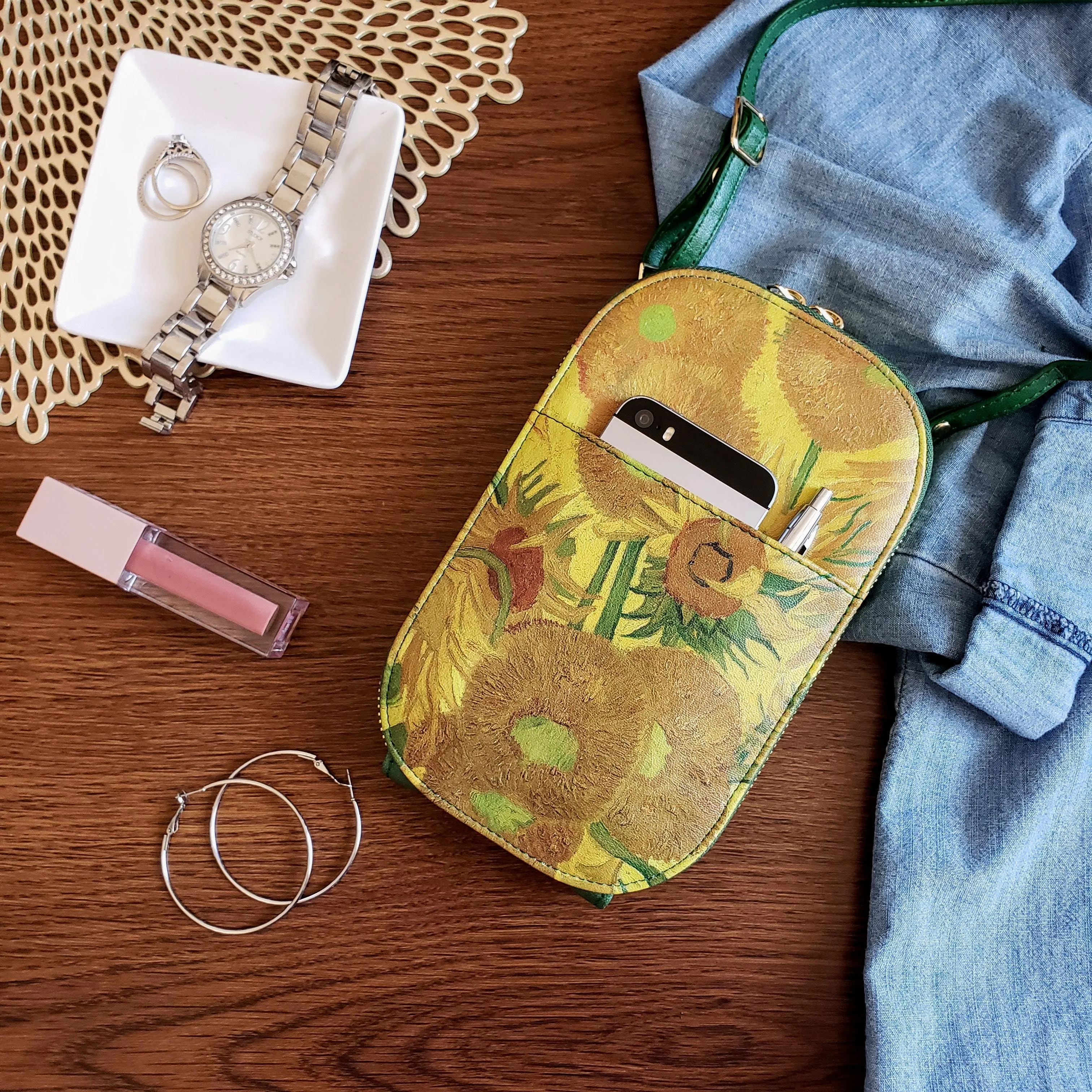 Van Gogh Sunflowers Crossbody
