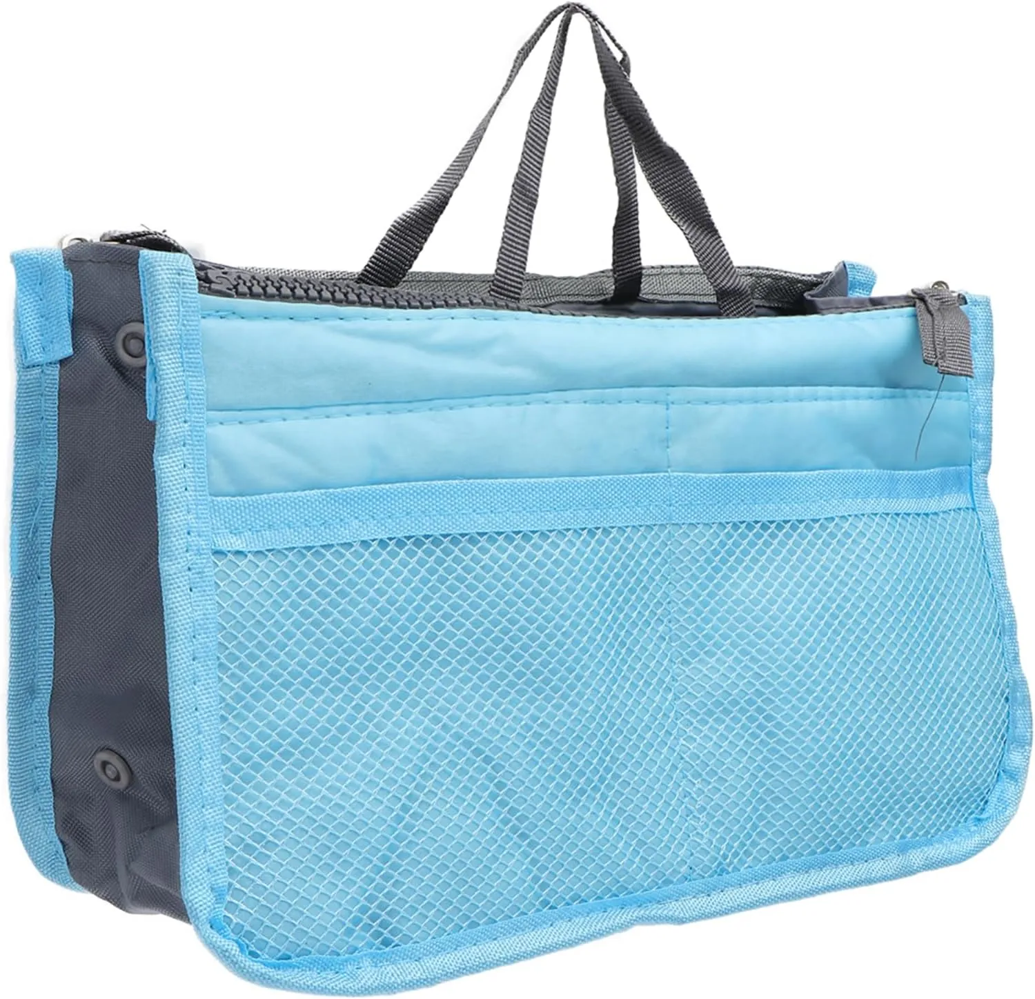 VICASKY Bag Toiletry Bags Toiletries Tote Storage Portable Multipurpose Cosmetic Bag Bathroom Foldable Large Zipper Pockets Wet Bag Zips Wash Handbag Blue