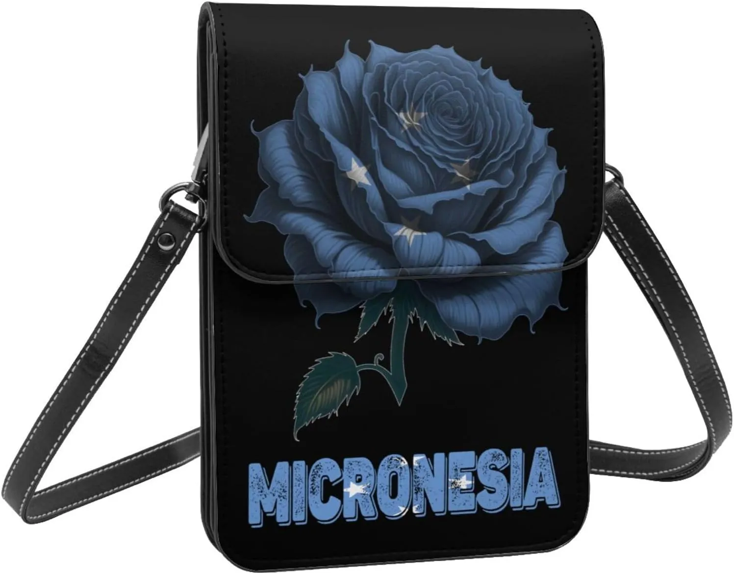 Vintage Mongolia Mongolian Flag Rose Flower Small Crossbody Purse Cell Phone Bag for Women