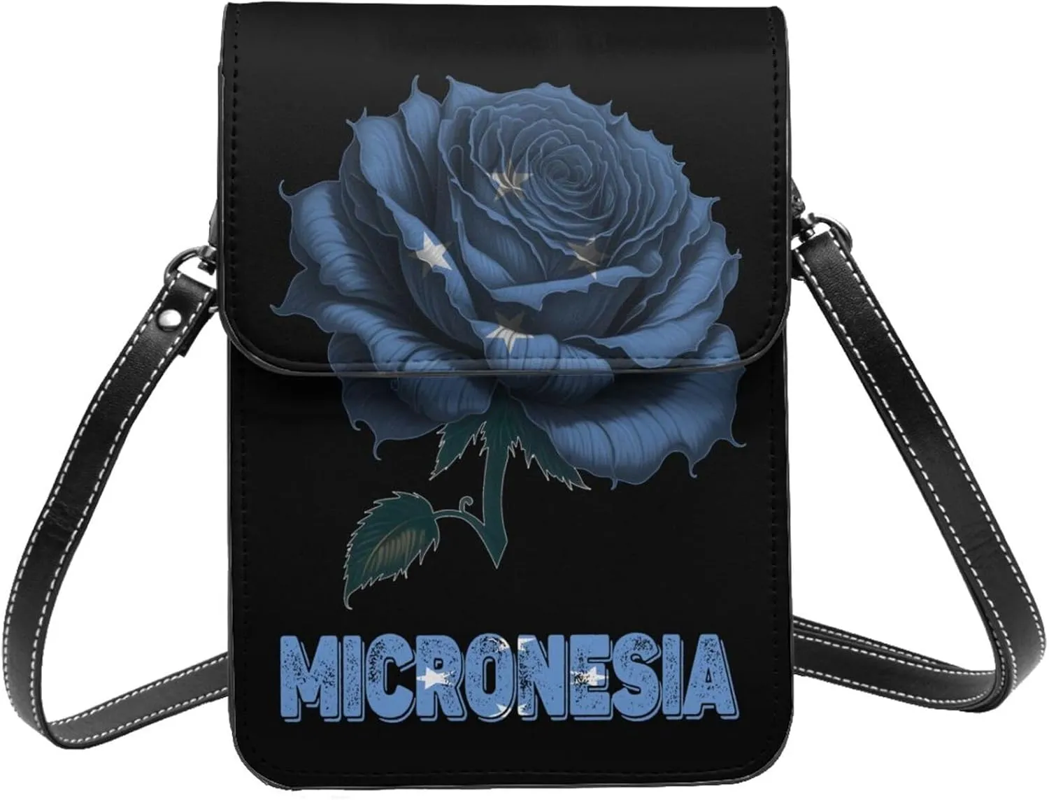 Vintage Mongolia Mongolian Flag Rose Flower Small Crossbody Purse Cell Phone Bag for Women