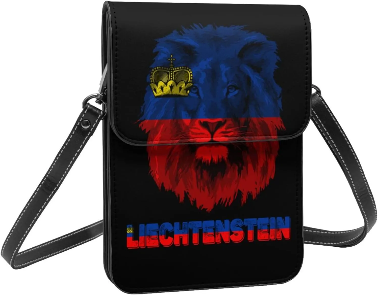 Vintage Saint Vincent And The Grenadines Flag Lion Head Small Crossbody Purse Cell Phone Bag for Women