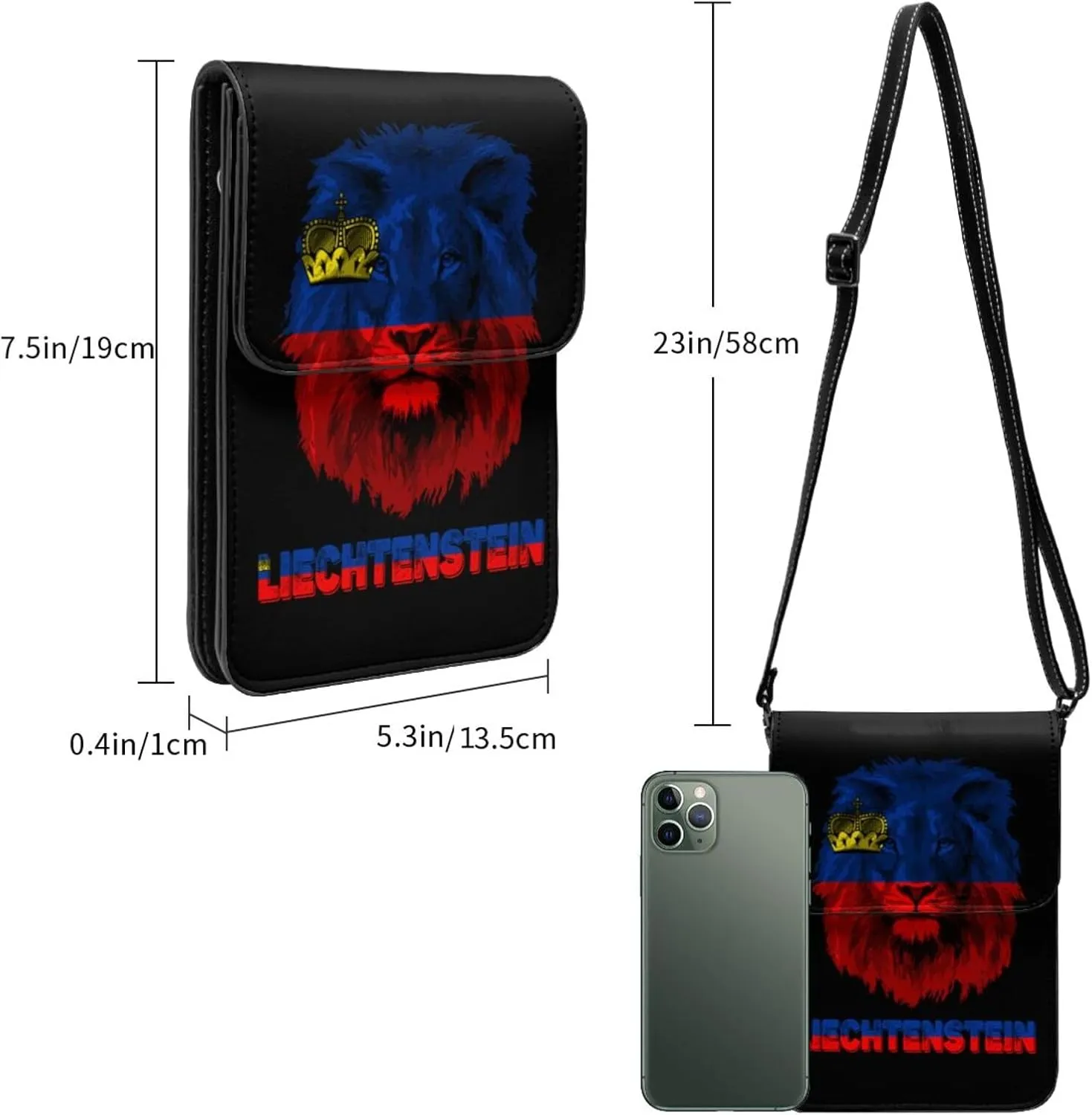 Vintage Saint Vincent And The Grenadines Flag Lion Head Small Crossbody Purse Cell Phone Bag for Women