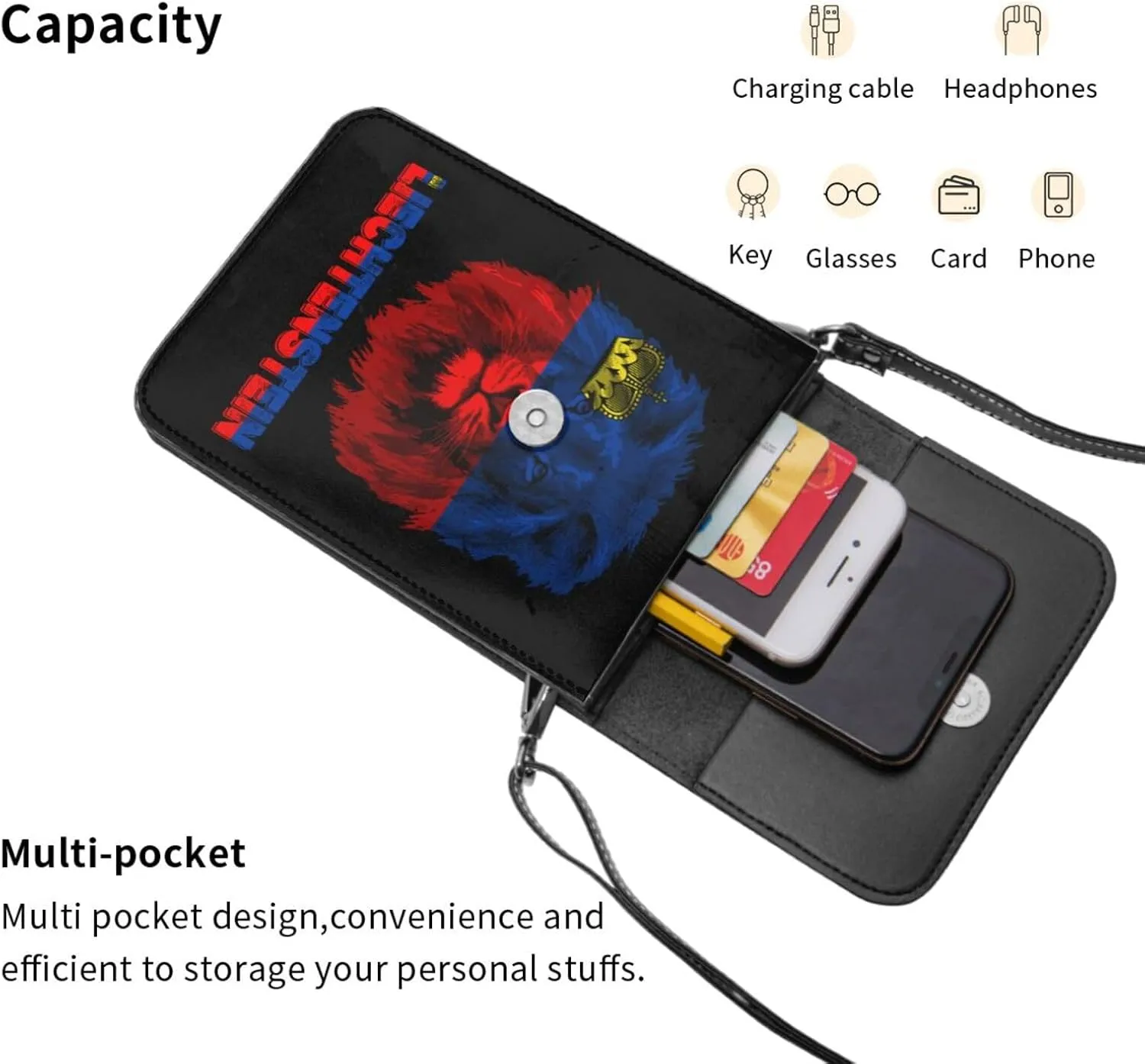 Vintage Saint Vincent And The Grenadines Flag Lion Head Small Crossbody Purse Cell Phone Bag for Women