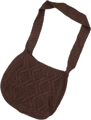 Vintage Style Woven Crossbody Belt Bag Crochet Purse Single Shoulder Bag for Women Fashionable for Occasions