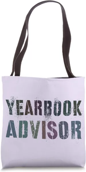 Vintage YEARBOOK ADVISOR School Literary Club Publication Tote Bag
