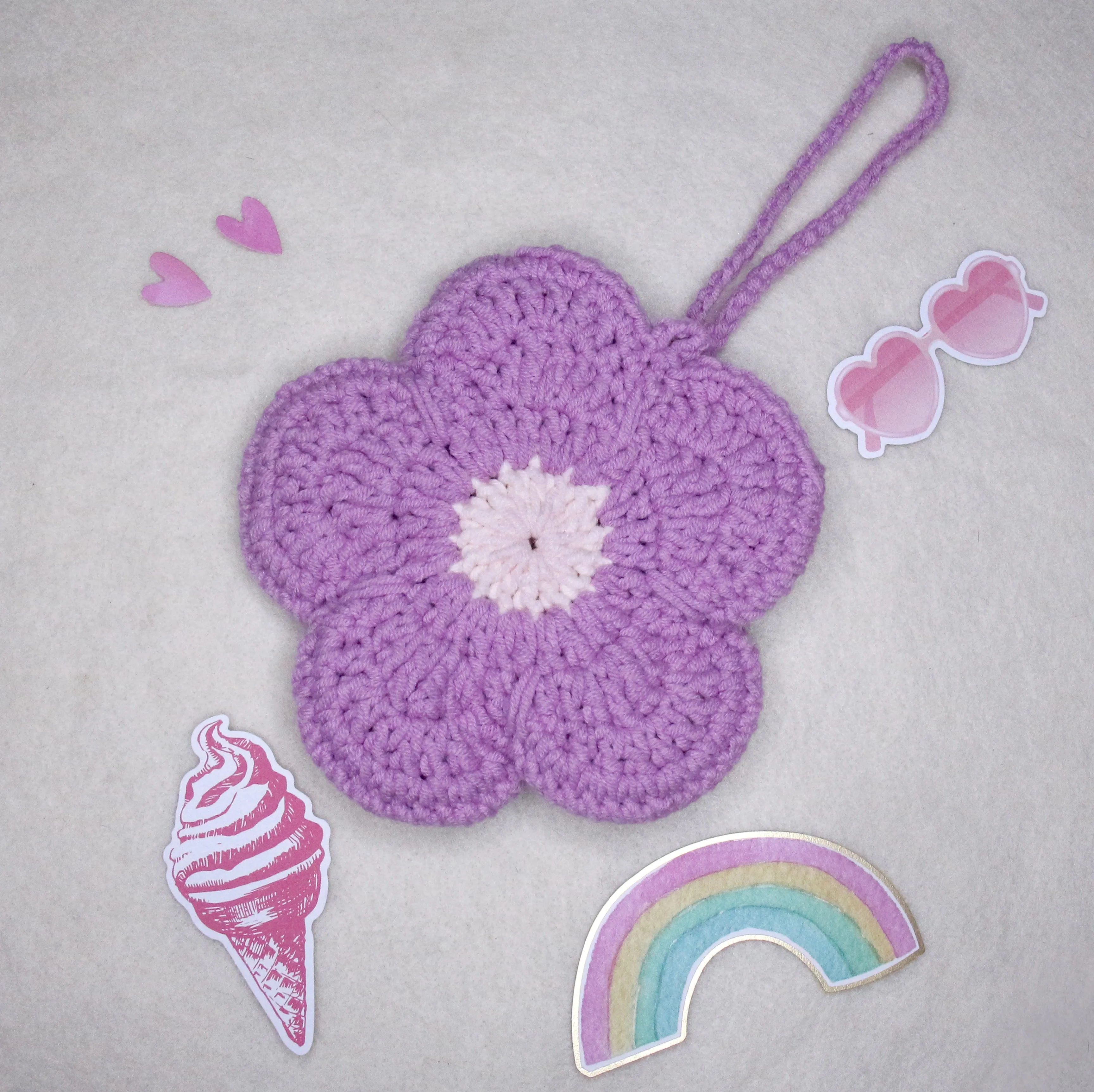 Violet Flower Pouch