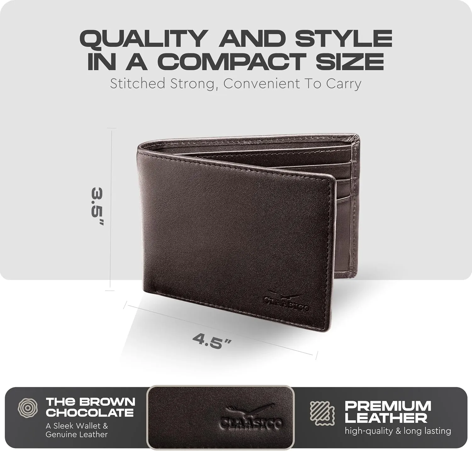 Wallet for Men’s - Genuine Leather Slim Bifold RFID Wallet - Gift for Men Packed in Stylish Gift Box