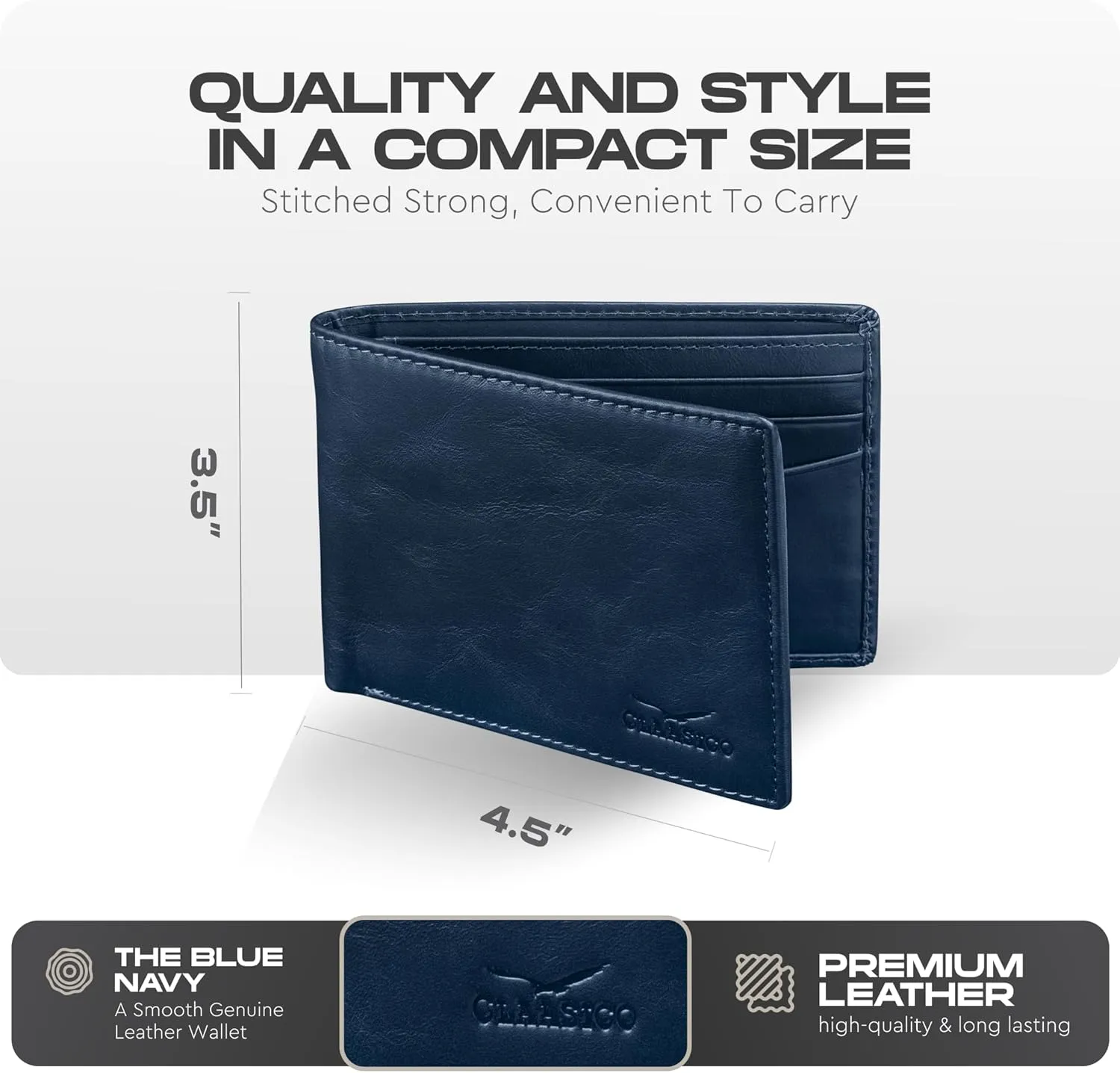 Wallet for Men’s - Genuine Leather Slim Bifold RFID Wallet - Gift for Men Packed in Stylish Gift Box