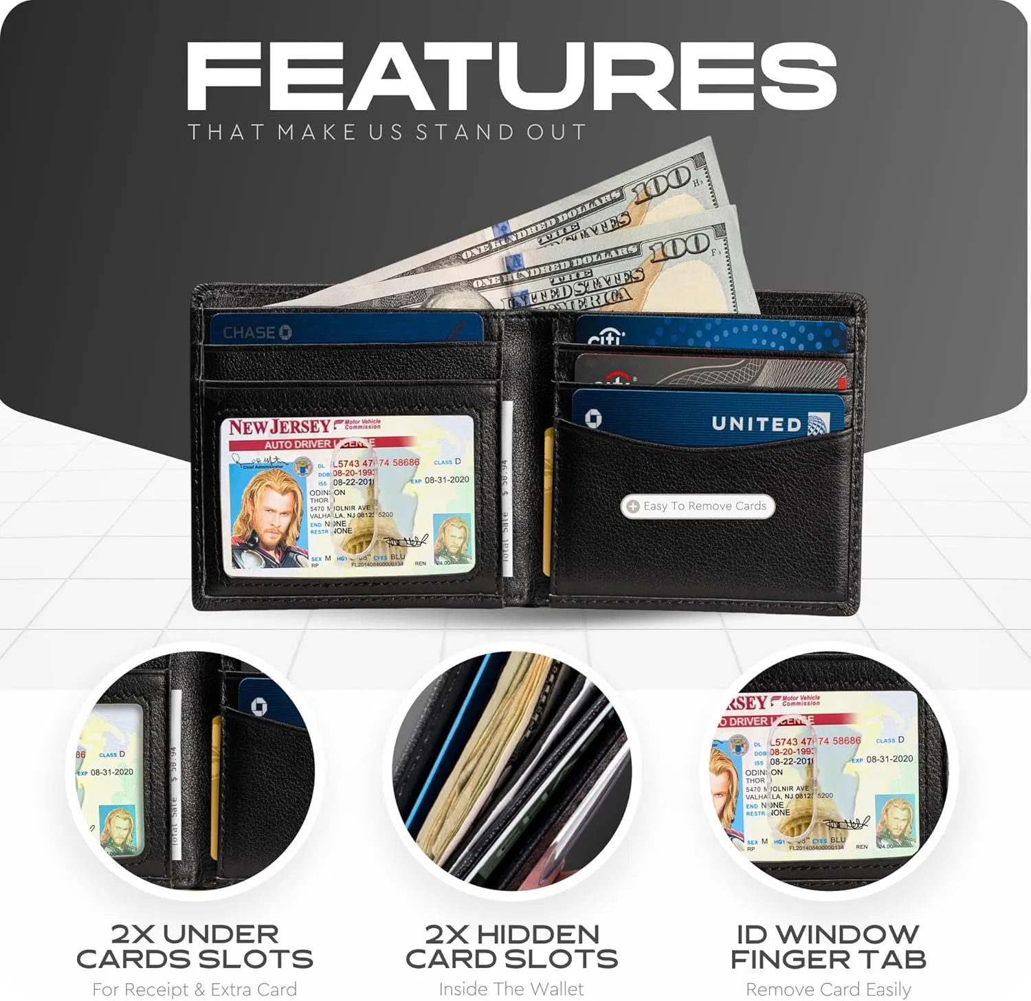 Wallet for Men’s - Genuine Leather Slim Bifold RFID Wallet - Gift for Men Packed in Stylish Gift Box