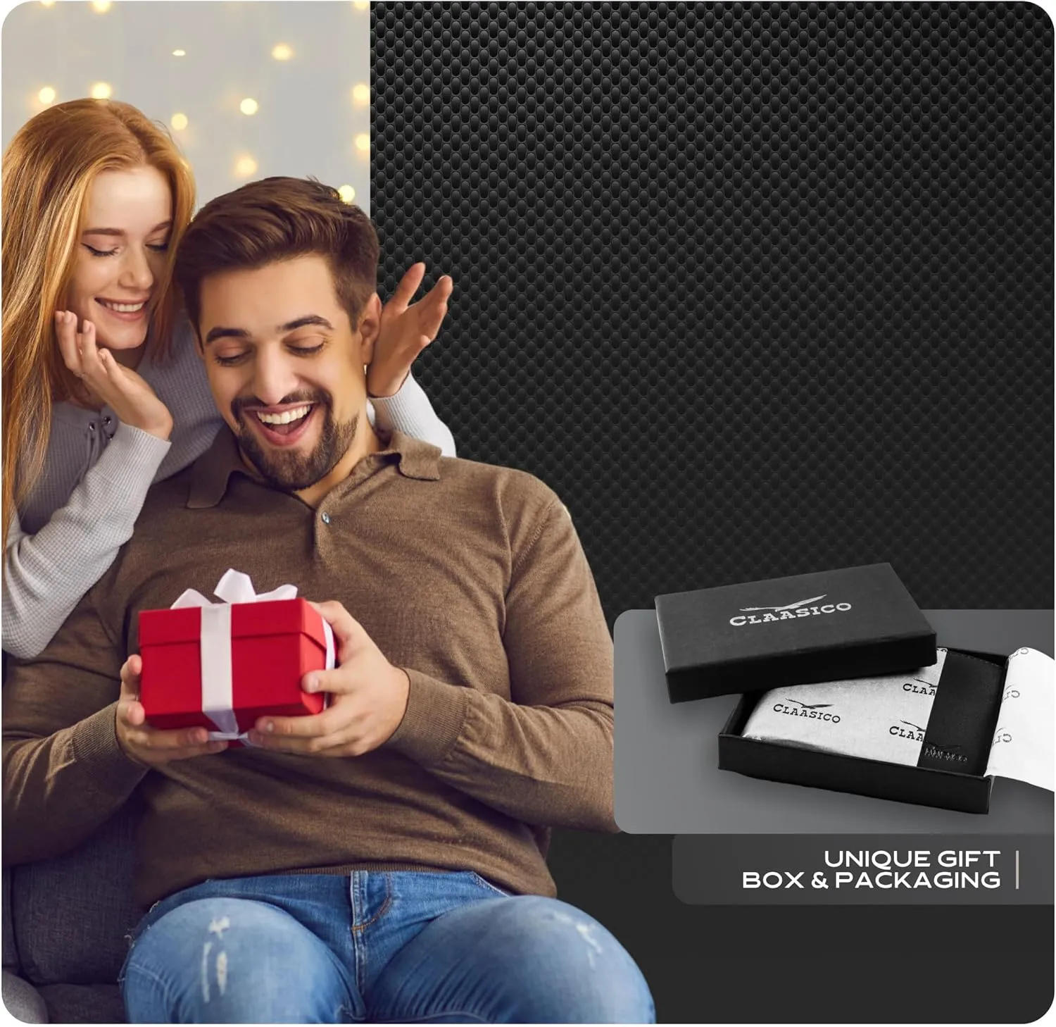 Wallet for Men’s - Genuine Leather Slim Bifold RFID Wallet - Gift for Men Packed in Stylish Gift Box