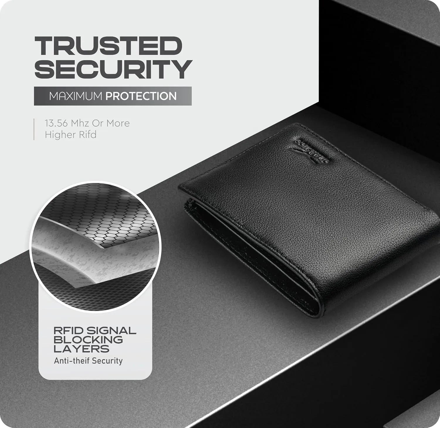Wallet for Men’s - Genuine Leather Slim Bifold RFID Wallet - Gift for Men Packed in Stylish Gift Box