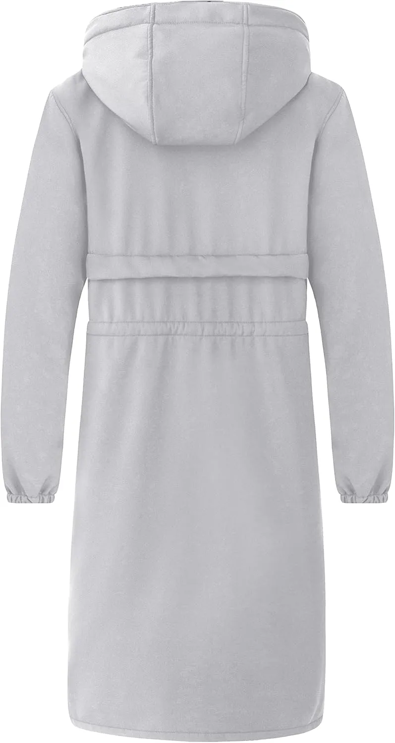 wantdo Unisex Waterproof Swim Parka Long Swim Cover Up Swim Coat for Adult and Youth