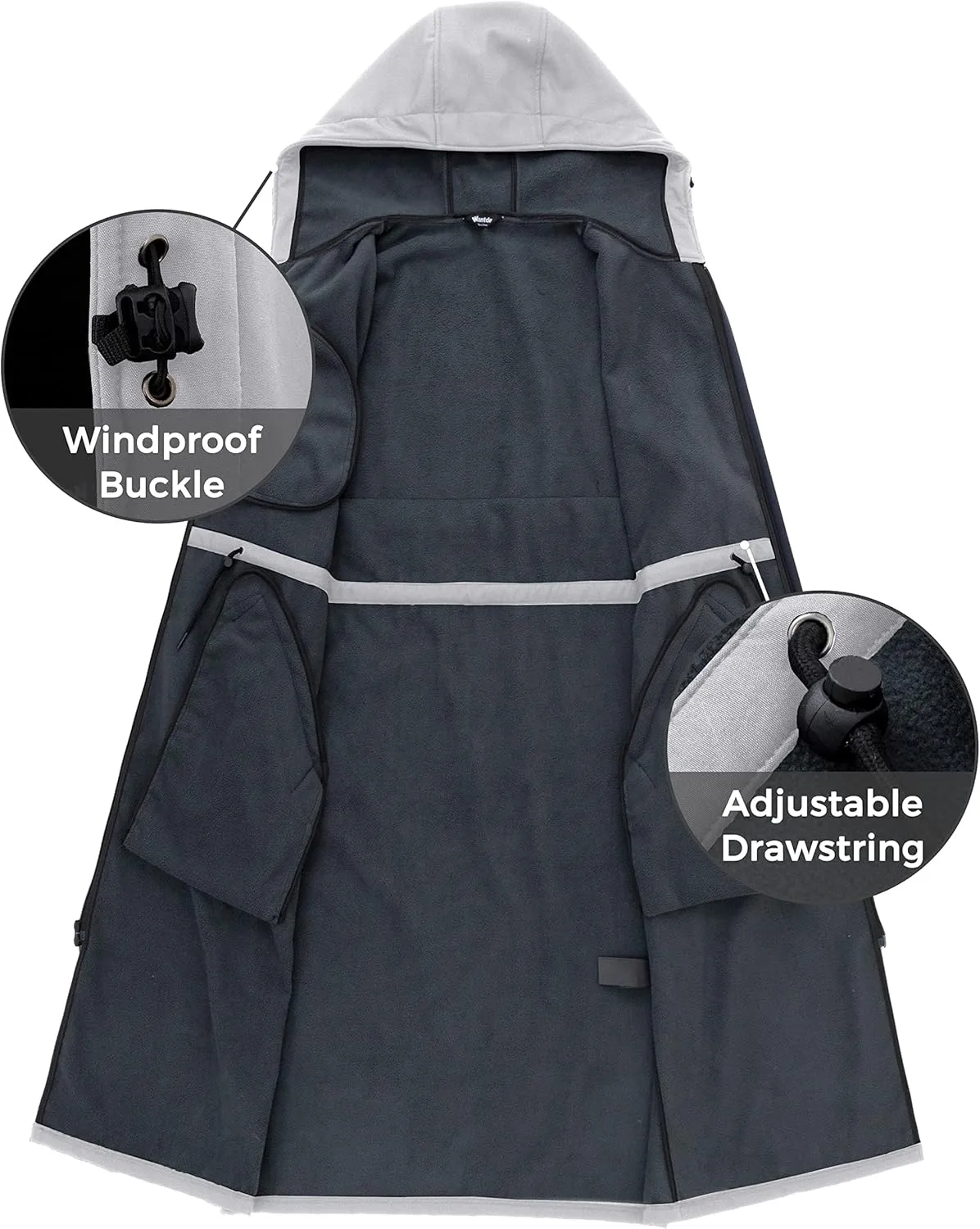 wantdo Unisex Waterproof Swim Parka Long Swim Cover Up Swim Coat for Adult and Youth