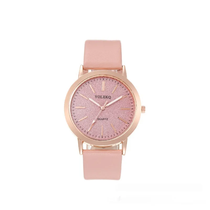 Watch Student Party Women's Watch Korean Style Alloy Pu Strap