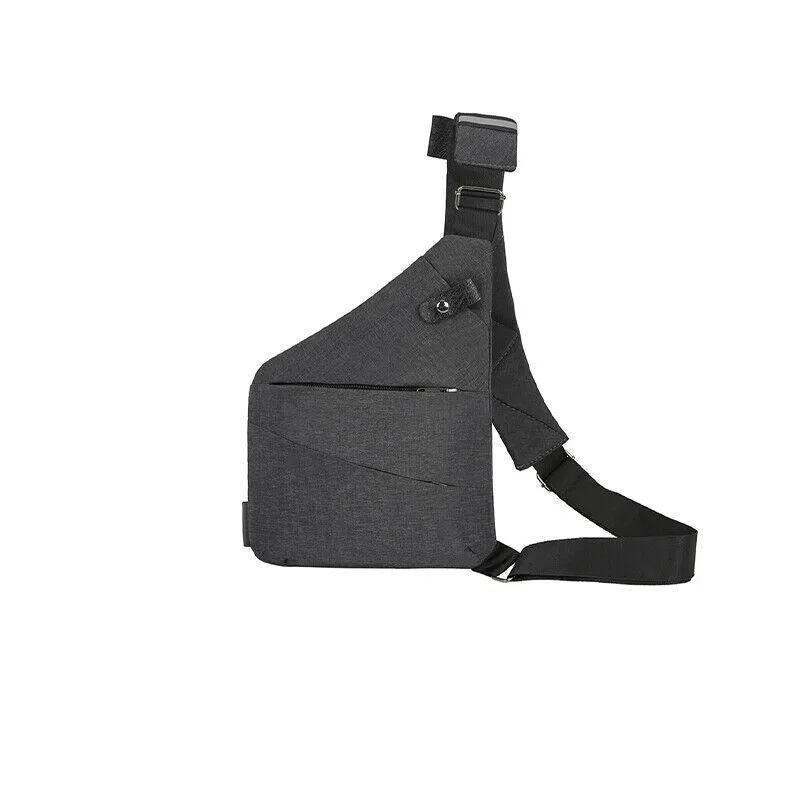 Waterproof Bag Personal Anti Theft Shoulder Man Pocket Portable Chest Travel Grey