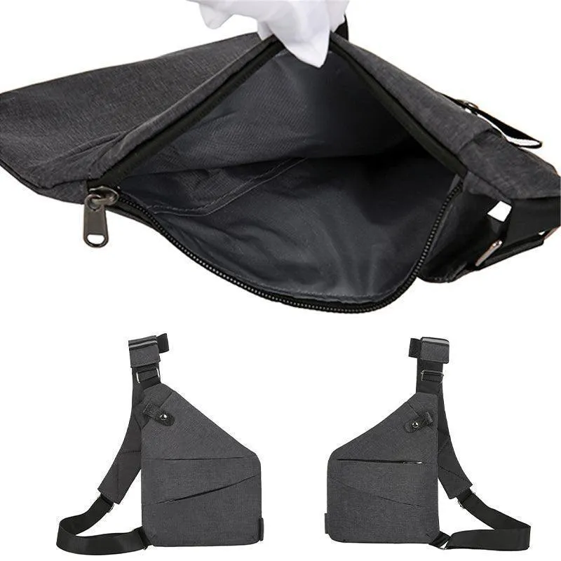Waterproof Bag Personal Anti Theft Shoulder Man Pocket Portable Chest Travel Grey