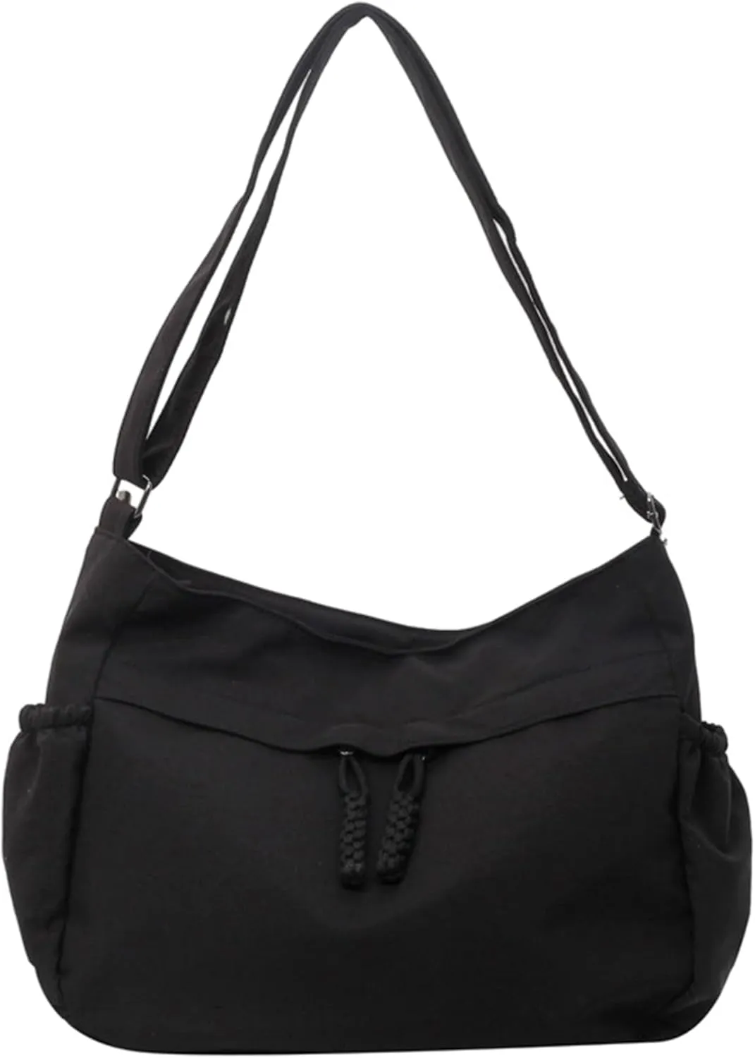 Waterproof Canvas Messenger Bag Women Multiple pockets Crossbody Shoulder Bag Spacious Student Tote with Water bottle Pocket