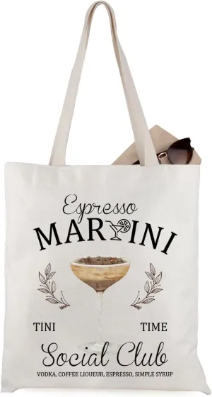 WCGXKO Espresso Martini Bachelor Bachelorette Birthday Party Favor Tote Bag Espresso Martini Lover Gift
