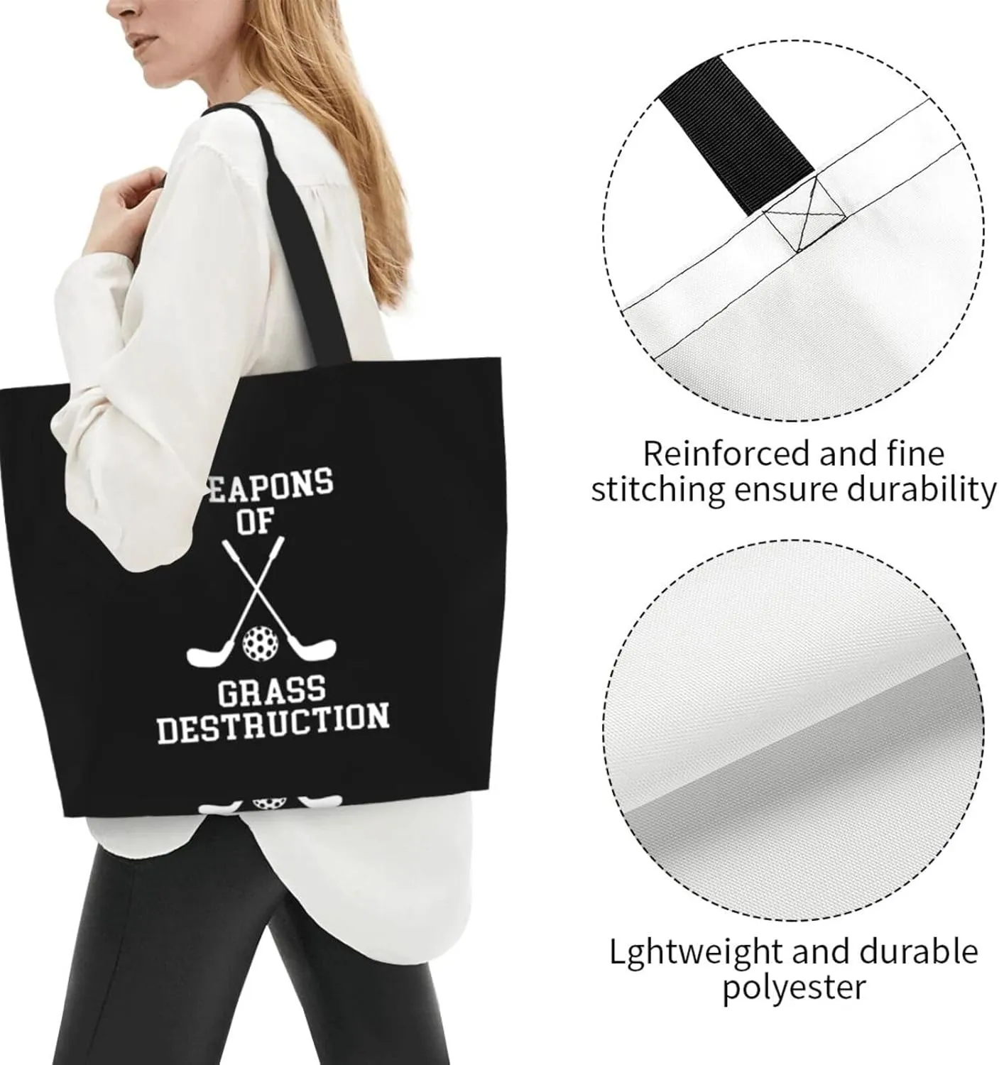 Weapon of Grass Destruction Women's Lightweight Canvas Handbag Waterproof Reusable Shopping Bag