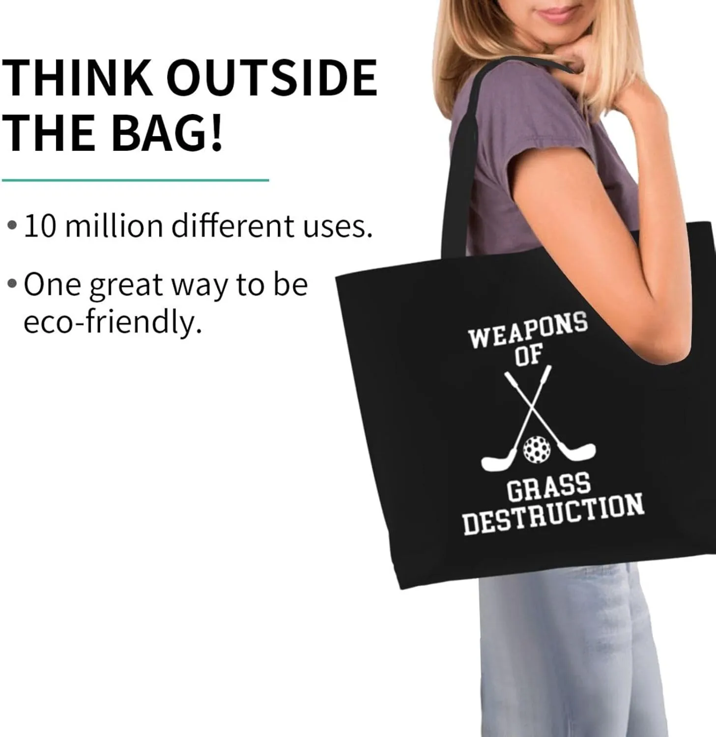 Weapon of Grass Destruction Women's Lightweight Canvas Handbag Waterproof Reusable Shopping Bag