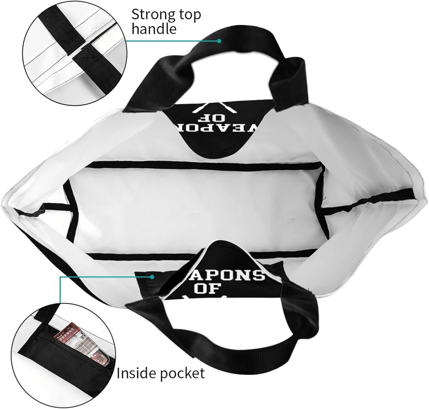 Weapon of Grass Destruction Women's Lightweight Canvas Handbag Waterproof Reusable Shopping Bag