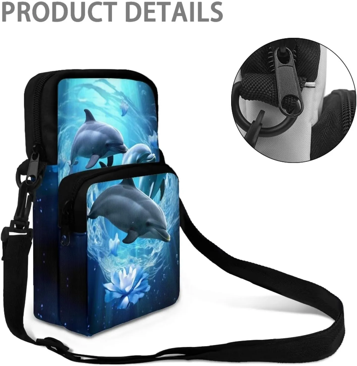 WELLFLYHOM Small Crossbody Bag for Men Women Phone Purse Over Shoulder Handbag Messenger Pouch