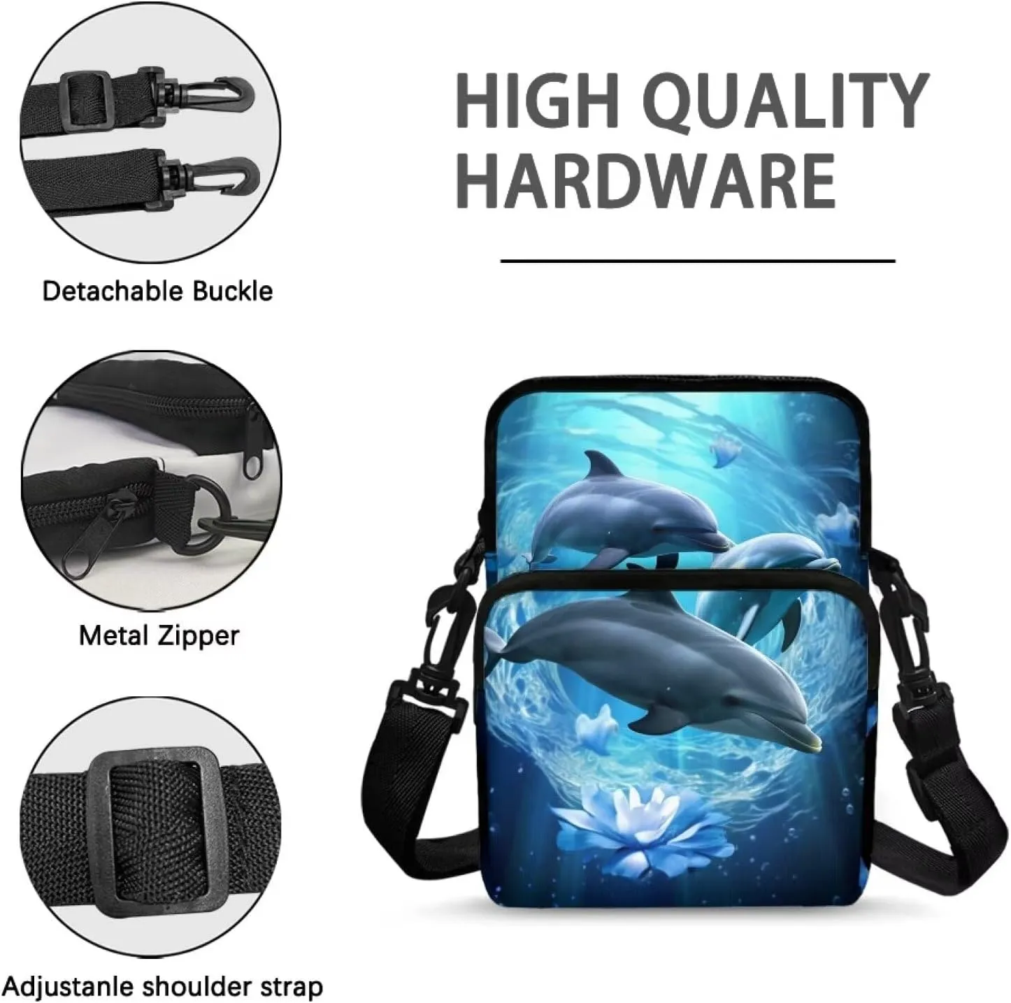 WELLFLYHOM Small Crossbody Bag for Men Women Phone Purse Over Shoulder Handbag Messenger Pouch