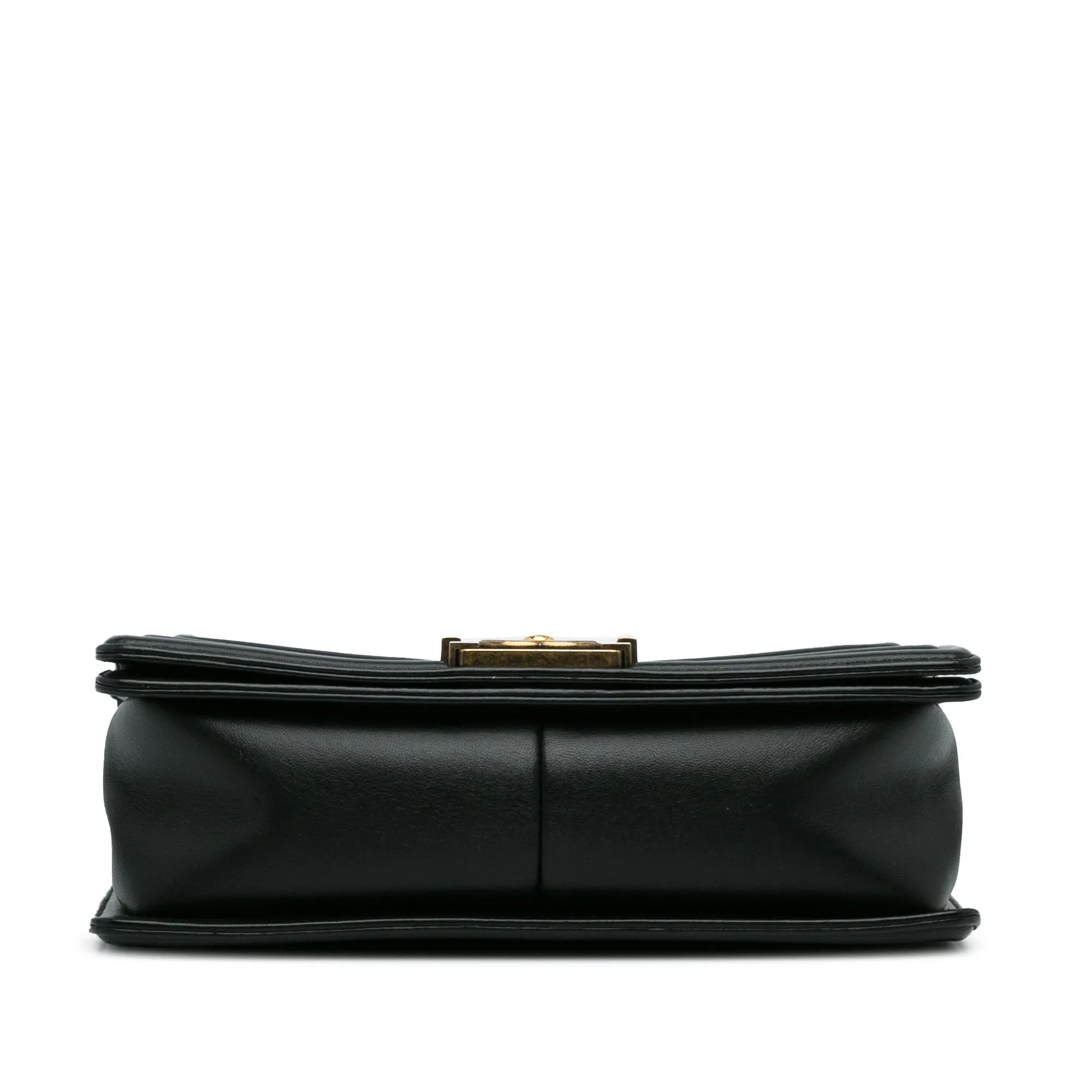 White Chanel Crest-Embellished Medium Boy Bag