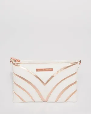 White Rose Gold Peta Crossbody Bag