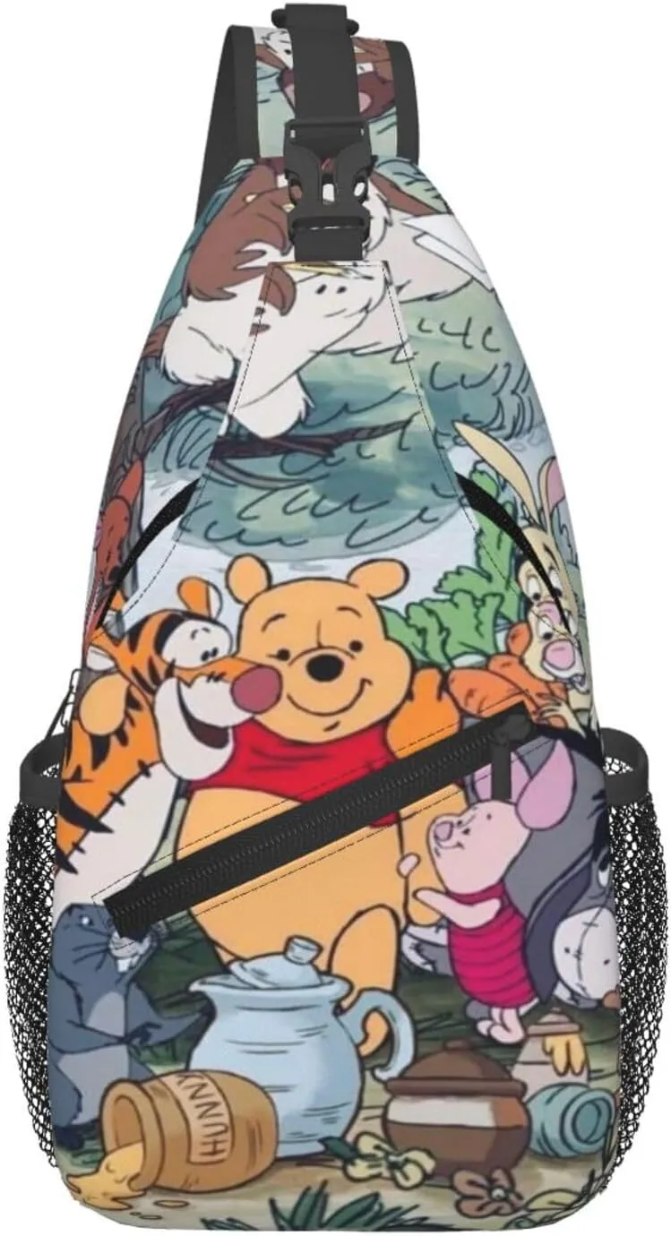 Win-nie The Pooh Crossbody Bag Sling Shoulder Bag for Outdoor Travel Sports Camping Hiking Shoulder Bags