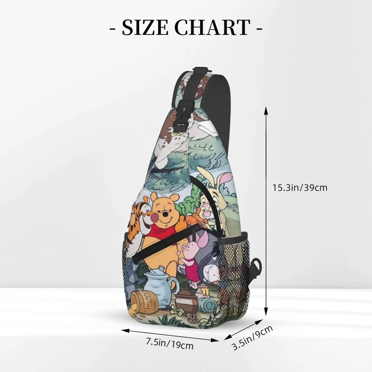 Win-nie The Pooh Crossbody Bag Sling Shoulder Bag for Outdoor Travel Sports Camping Hiking Shoulder Bags